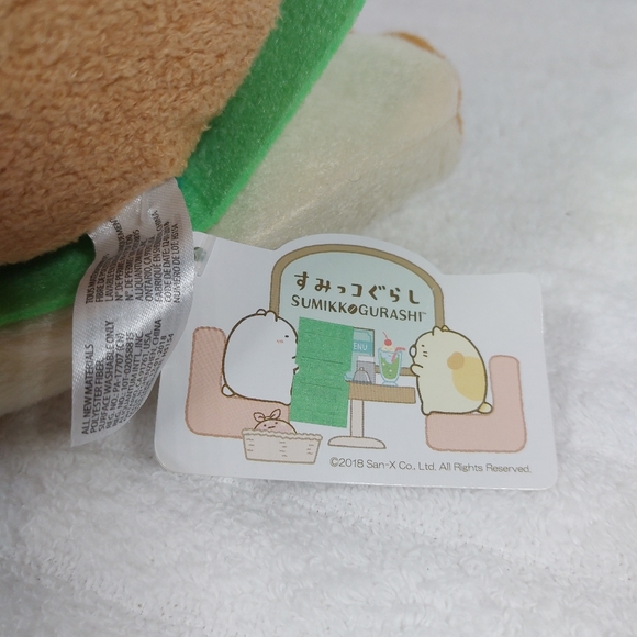 Sumikko Gurashi San-X Tonkatsu Pork Sandwich Plush Stuffed Animal Anime Tags - Picture 4 of 6